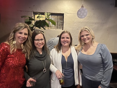 Group of female faculty at the holiday party