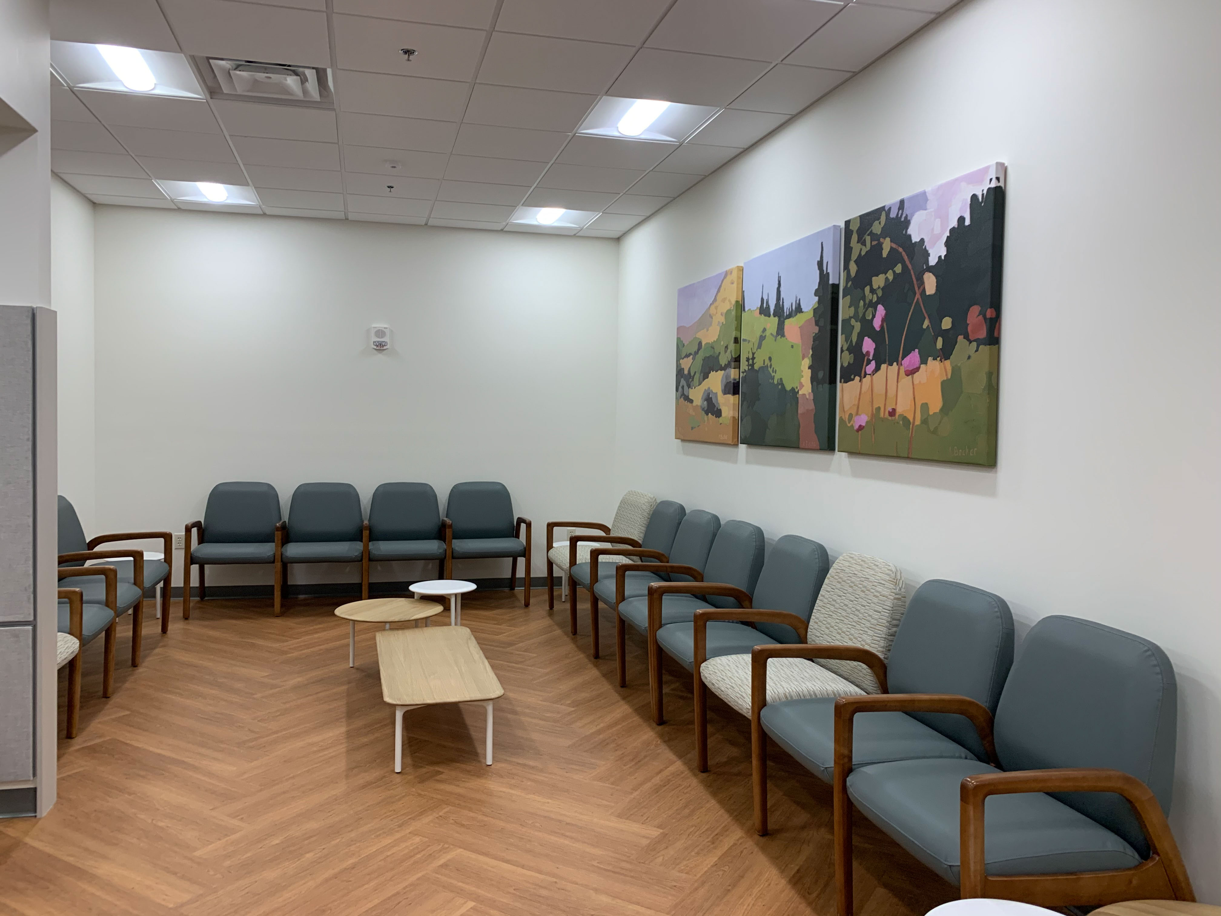 The waiting area of the ASP clinic space.