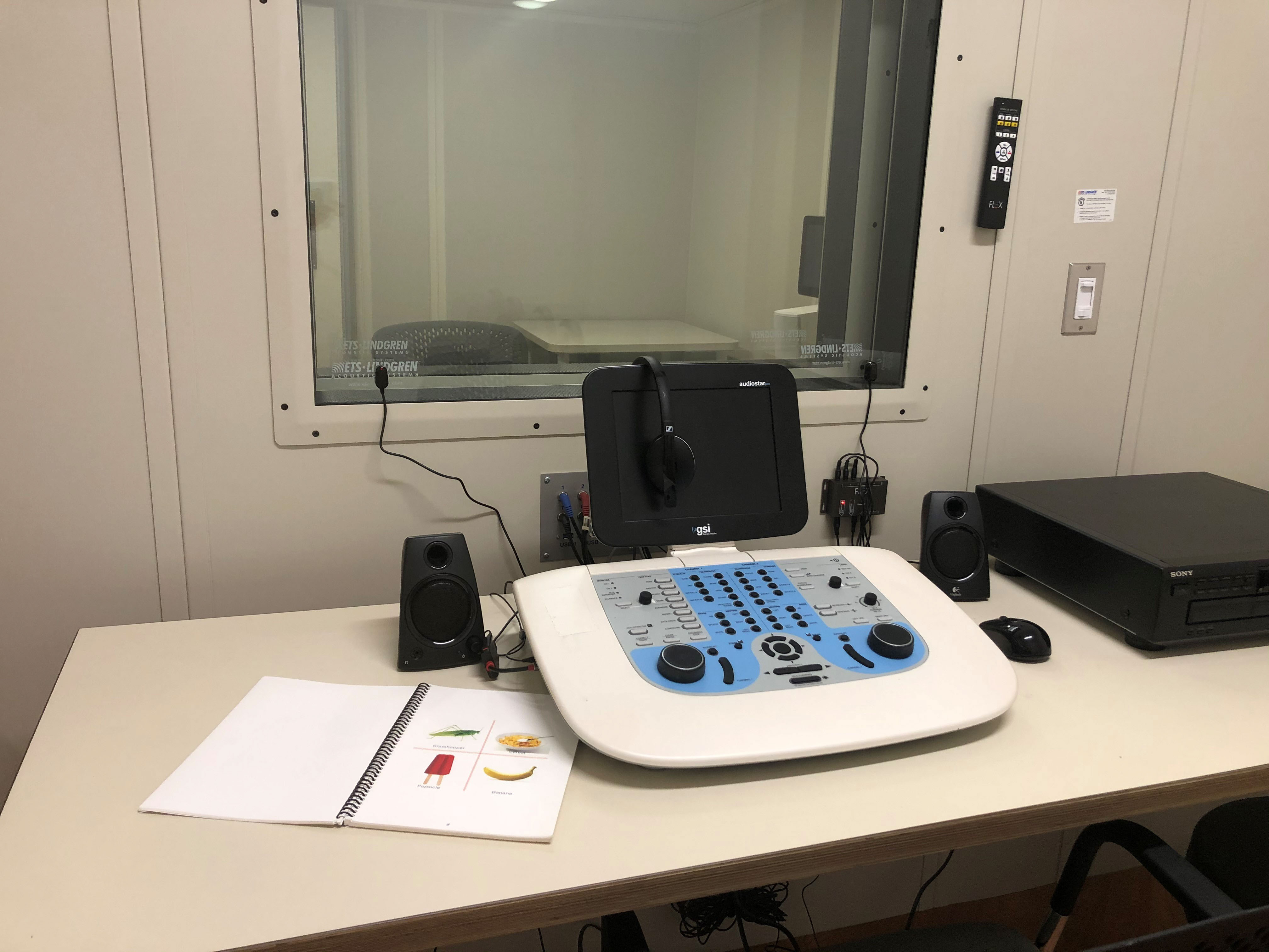 Booth room controls at the ASP clinic space.