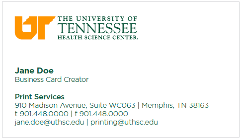 horizontal business card