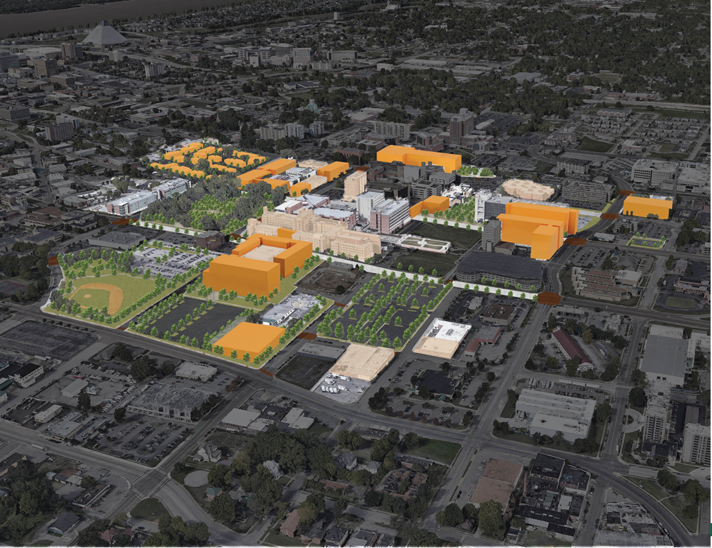 UTHSC long term vision aerial view