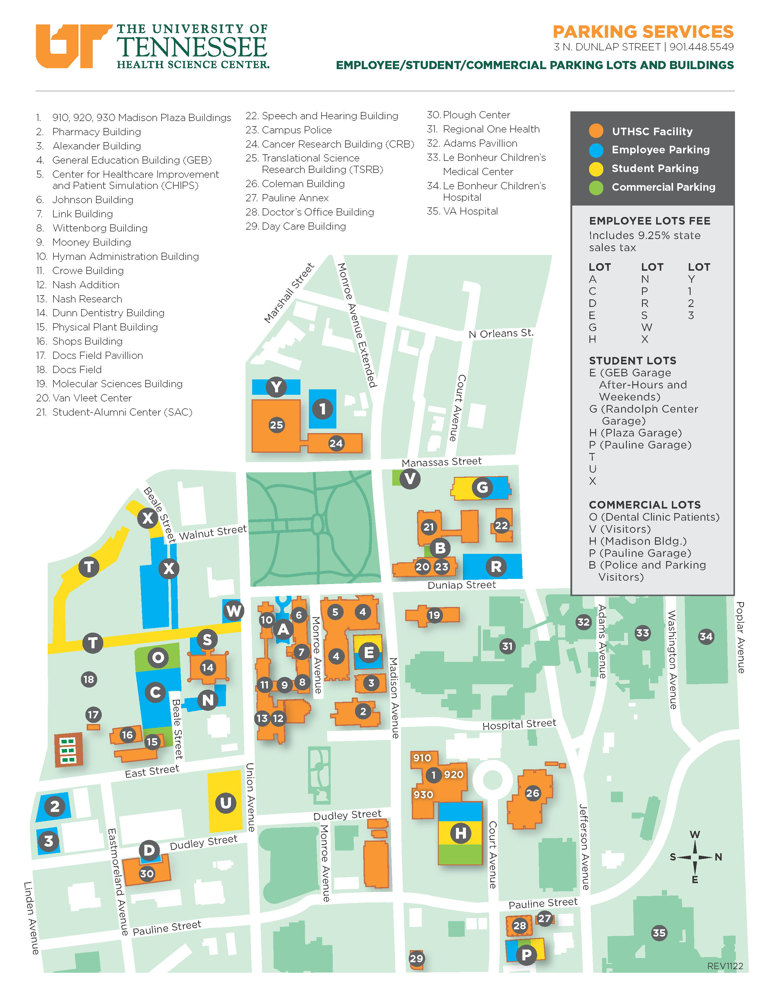 Campus Parking Map