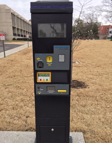 campus police multispace parking meter