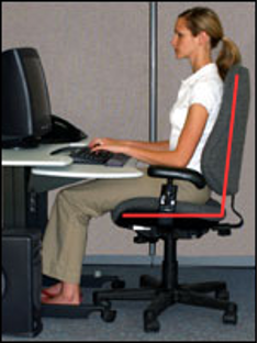 woman sitting at desk