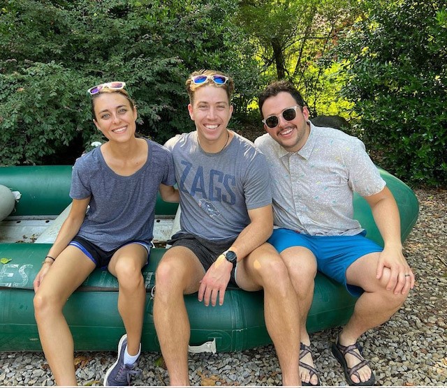 interns at the annual rafting trip