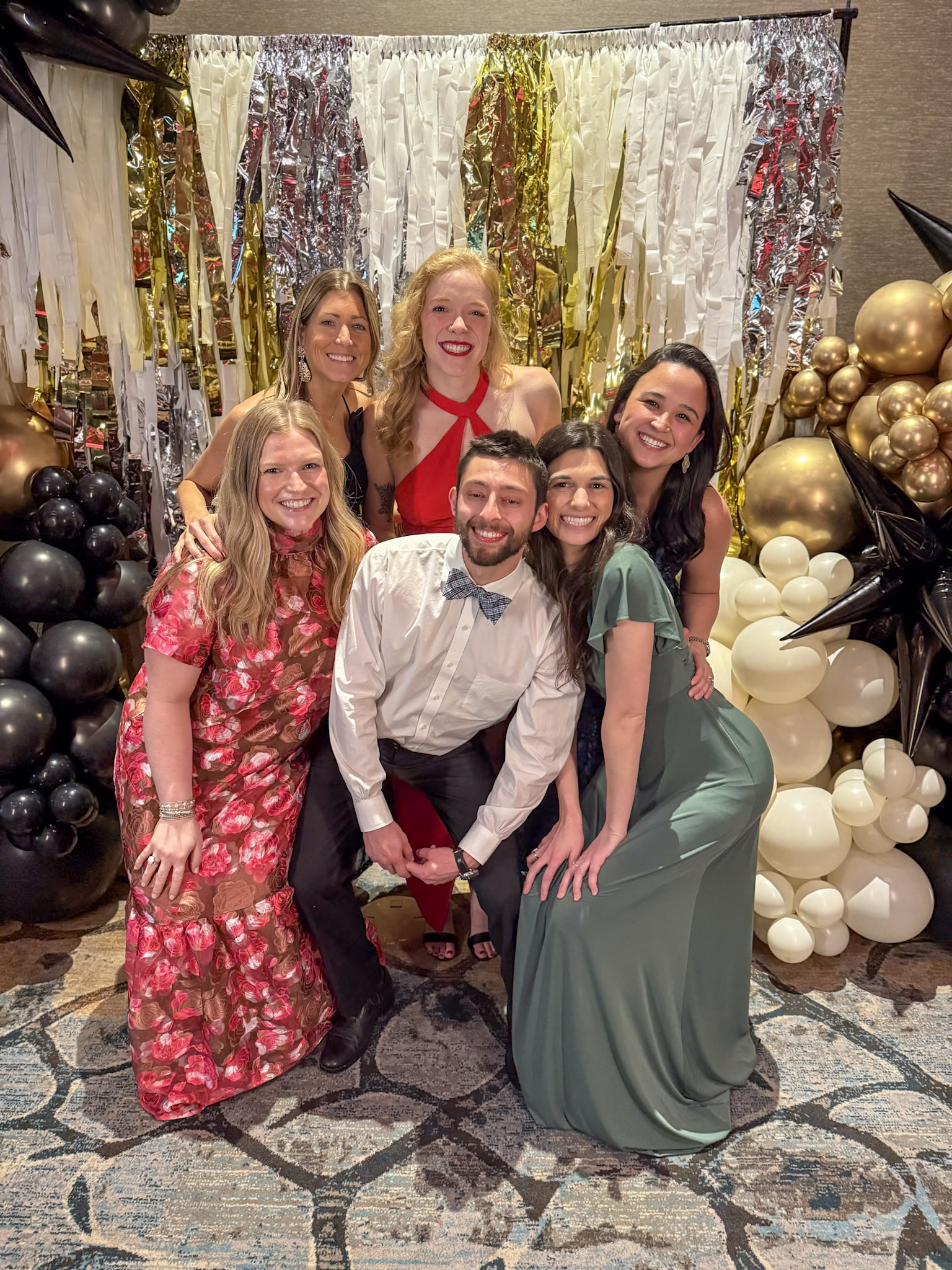 Residents at the holiday party