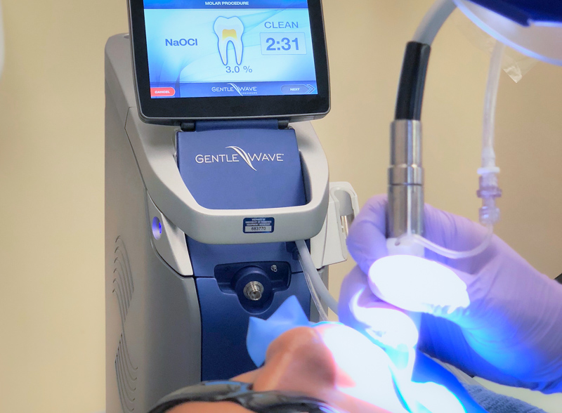 Gentle Wave machine being used by dentist.