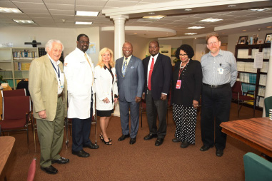 Pictured: L to R: Dr. Murray Heimberg, Dr. Ayotunde Dokun, Dr. Frankie Stentz, Dr. James Gavin, Dr. Samuel Dagogo-Jack, Dr. Beverly Williams-Cleaves and Dr. Ivan Gerling