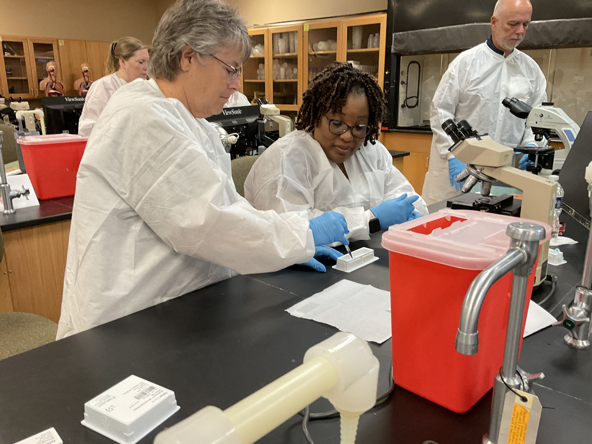 Tennessee teachers engage with the supply kits.
