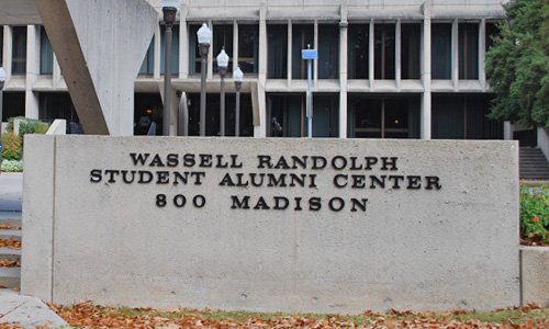 Outside the Student Alumni Center