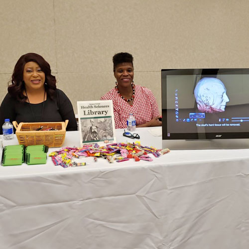 Library vendors at their table