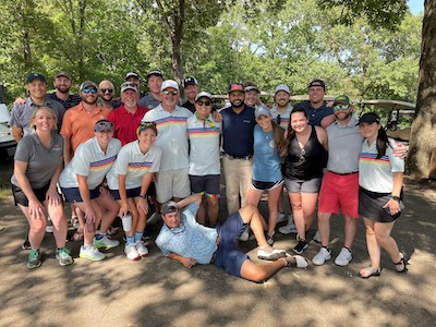 Residents at the golf tournament