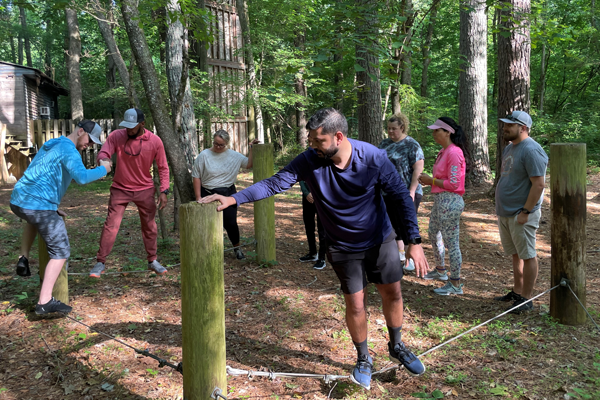 residents outdoors at an Ocoee team building event