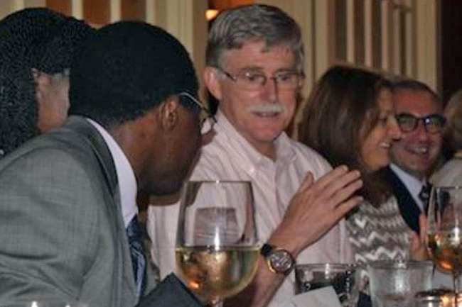 Dr. Wall and a fellow at the 2016 Nephrology graduation dinner