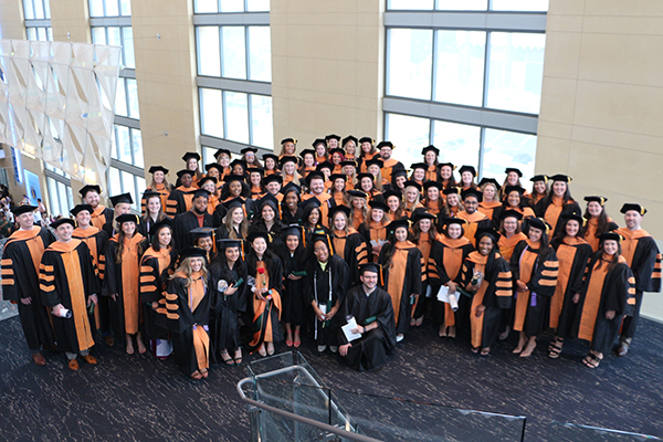 Graduates in gowns