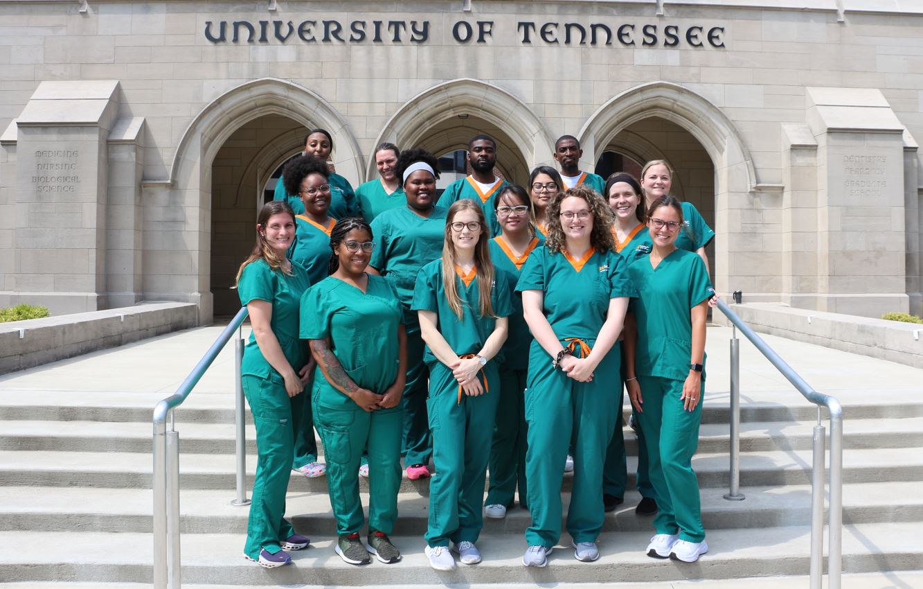 Students in scrubs