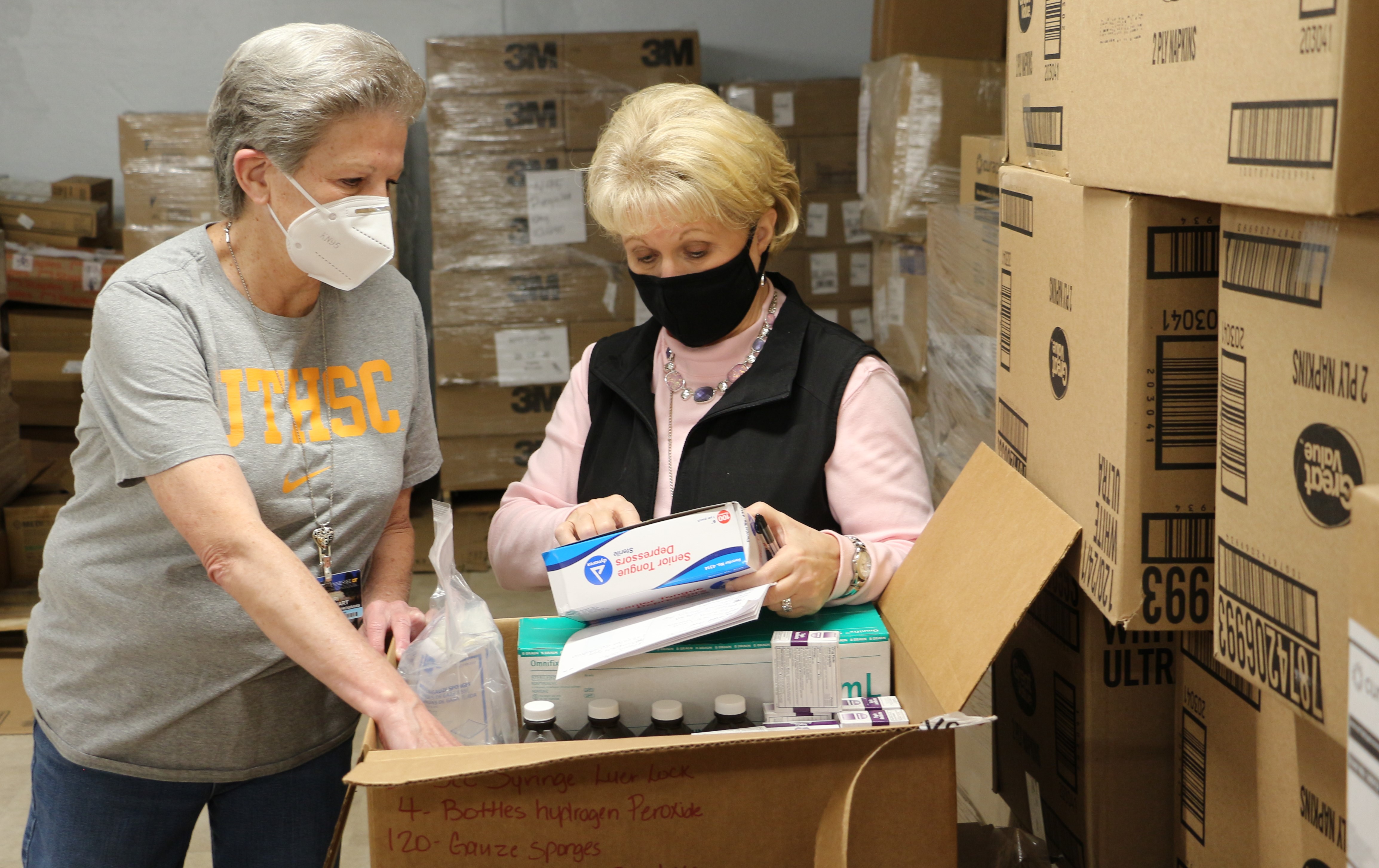 Nursing instructor Terri Stewart and Dr. Diane Pace