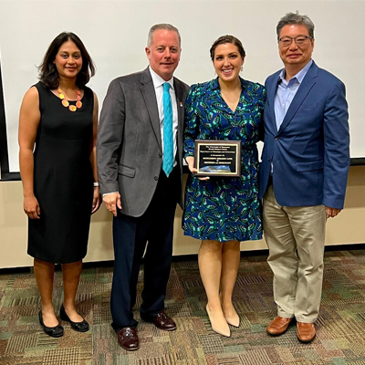 Faculty with award winner