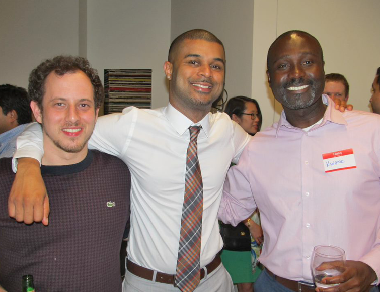 Three residents smiling for the camera