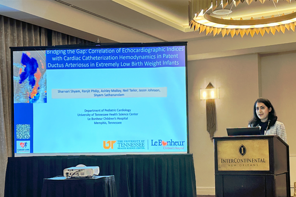 Fellow giving a presention on stage