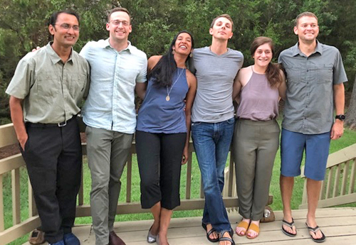 Group of fellows standing outside