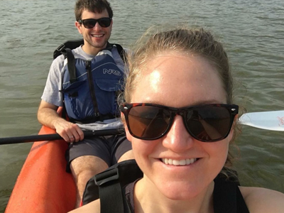 Two residents canoeing