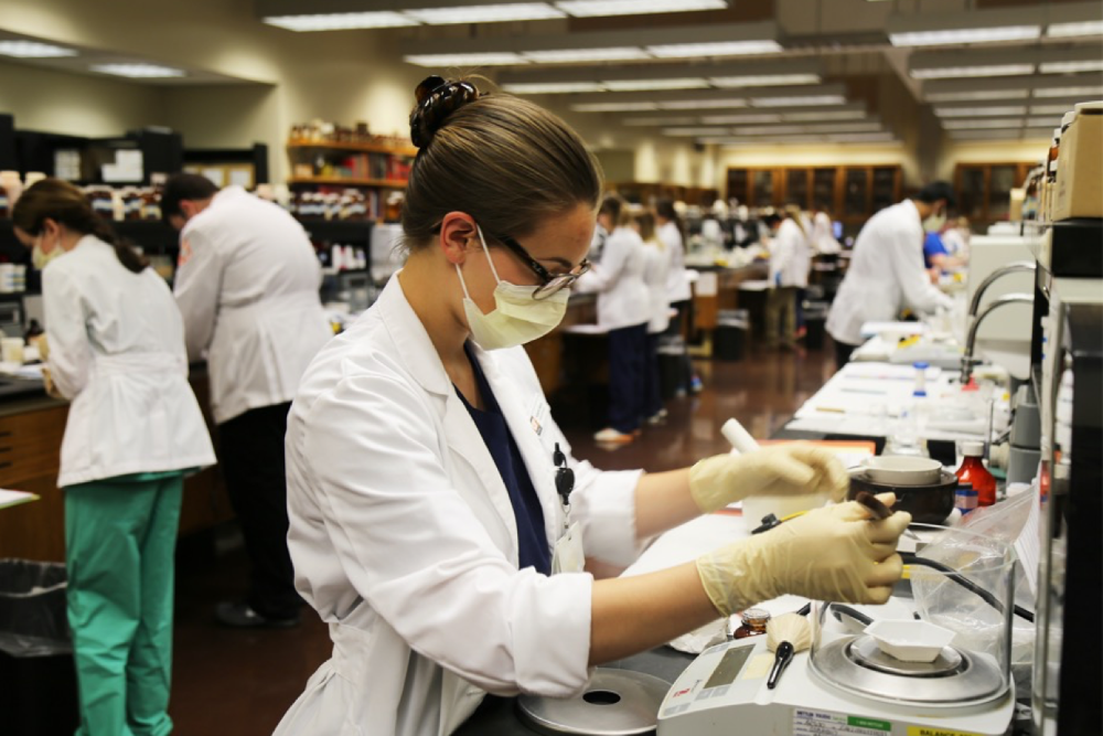 Student in a laboratory setting.