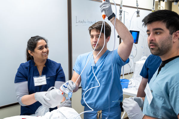 Fellows in a clinical training setting