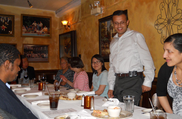 fellows talking at the table