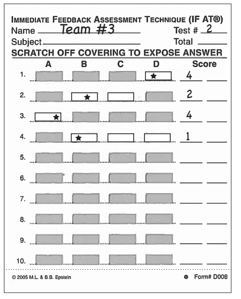 Immediate Feedback Assessment Technique