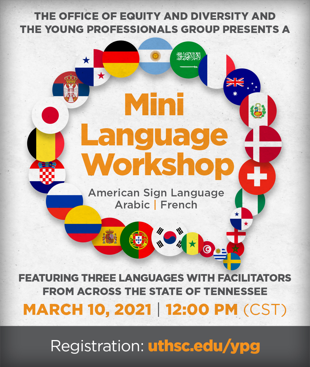 The Office of Equity and Diversity presents a mini language workshop. Information below.